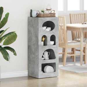 vidaXL Bufet Gri din beton 40 x 35 x 100, 5 cm Lemn compozit imagine