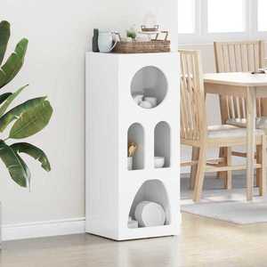 vidaXL Bufet Alb lucios 40 x 35 x 100.5 cm Lemn compozit imagine