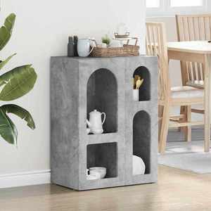 vidaXL Bufet Gri din beton 59 x 35 x 80.5 cm Lemn compozit imagine