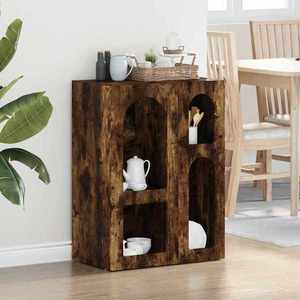 vidaXL Bufet Stejar fumuriu 59 x 35 x 80.5 cm Lemn compozit imagine