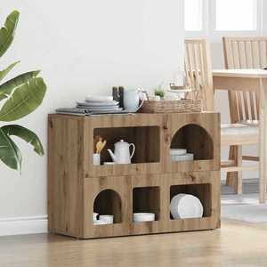vidaXL Bufet Stejar Artizanal 80.5 x 35 x 59 cm Lemn compozit imagine