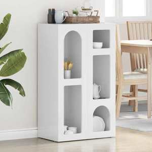 vidaXL Bufet Alb lucios 59 x 35 x 100, 5 cm Lemn compozit imagine