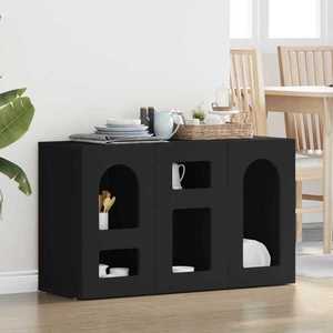 vidaXL Bufet Negru 100 x 35 x 59 cm Lemn compozit imagine