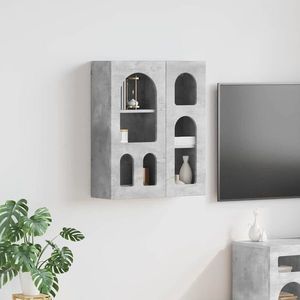 vidaXL Dulap suspendat Gri din beton 59 x 20 x 71.5 cm Lemn compozit imagine