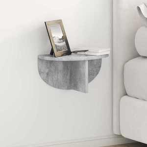 vidaXL Raft de perete Gri din beton 38 x 19 x 19 cm Lemn compozit imagine