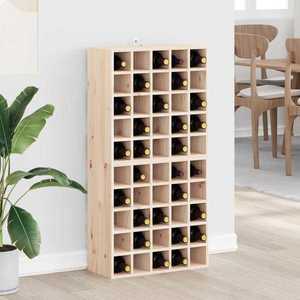 vidaXL Raft pentru vin 2 pcs natural 56 x 25 x 56 cm Lemn de pin masiv imagine