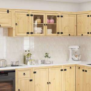 vidaXL Dulap cu raft cu ușă Miere 60 x 32 x 40 cm Lemn de pin masiv imagine