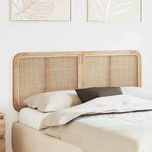 vidaXL Tăblie cap cu headboard natural 140 x 55 x 3 cm Ratan imagine