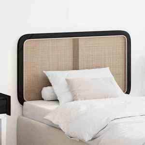 vidaXL Tăblie cap cu headboard Negru 100 x 55 x 3 cm Ratan imagine