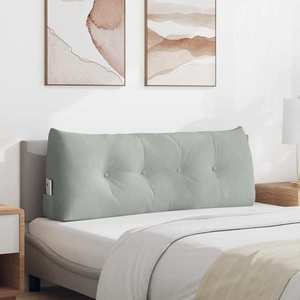 vidaXL Perna pentru spate Gri deschis 120 x 24 x 50 cm Catifea imagine