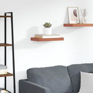 vidaXL Raft de perete Pe perete Roșu 40 x 23, 5 x 4 cm Lemn compozit imagine