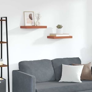 vidaXL Raft de perete 2 pcs Roșu 40 x 23, 5 x 4 cm Lemn compozit imagine