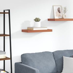 vidaXL Raft de perete Pe perete Roșu 50 x 23 x 4 cm Lemn compozit imagine