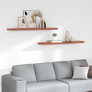 vidaXL Raft de perete 2 pcs Roșu 120 x 23, 5 x 4 cm Lemn compozit imagine