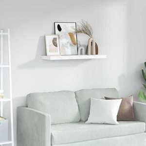 vidaXL Raft de perete Marmură albă 90 x 23, 5 x 4 cm Lemn compozit imagine