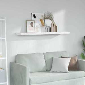 vidaXL Raft de perete Marmură albă 120 x 23, 5 x 4 cm Lemn compozit imagine