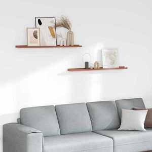 vidaXL Raft de perete cu raft 2 pcs Roșu 100 x 9 x 3 cm Lemn compozit imagine