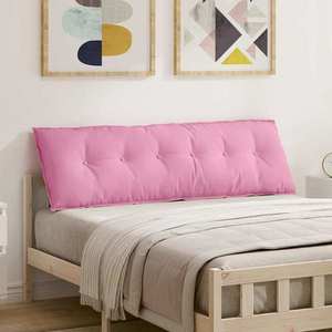 vidaXL Perna pentru spate Roz 160 x 19 x 50 cm țesătură imagine