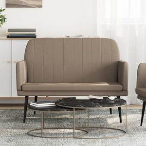 vidaXL Bancă, cappuccino , 107x80x81 cm, piele ecologică imagine