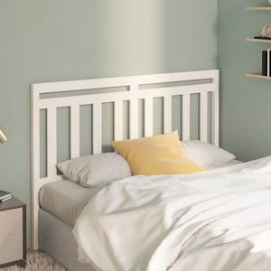 vidaXL Tăblie de pat, alb, 166x4x100 cm, lemn masiv de pin imagine