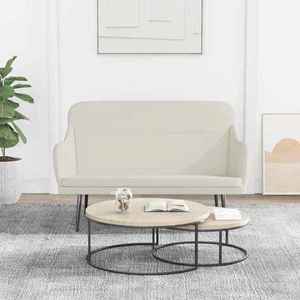 vidaXL Bancă, crem, 110x76x80 cm, catifea imagine