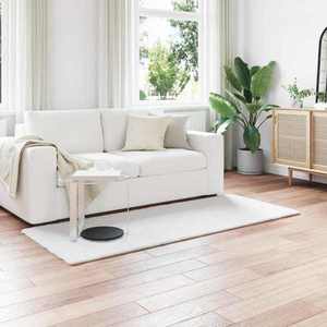 vidaXL Covor din Blană Faux de Iepure Olite Alb 100 x 200 cm Poliester imagine