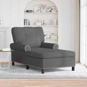 vidaXL șezlong de relaxare Gri închis 91 x 157 x 91 cm țesătură imagine