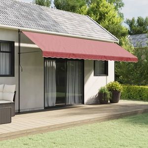 vidaXL Pânză de rezervă fald copertină, vișiniu 5 m dungi imagine