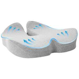 vidaXL Pernă cu pernă Gri deschis 50 x 43 x 10 cm Bumbac imagine