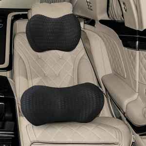 vidaXL Pernă cu pernă Ajustabil 2 pcs Negru Mesh 4D imagine