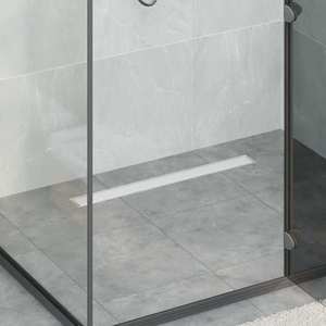 vidaXL Scurgere de duș 2 în 1 cu sifon 360° Argintiu 70 cm imagine