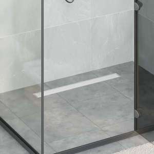 vidaXL 2 în 1 Drenaj pentru duș Argintiu 80 cm Oțel inoxidabil 304 imagine