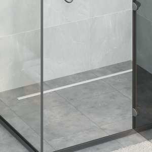 vidaXL Scurgere de duș la 360° cu model subțire Argintiu 100 cm imagine