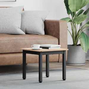 vidaXL Masă de cafea natural 40 x 40 x 36 cm Lemn de pin masiv imagine