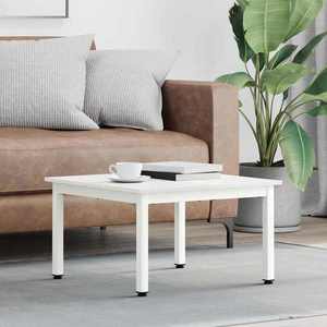 vidaXL Masă de cafea Alb 60 x 60 x 36 cm Lemn de pin masiv imagine