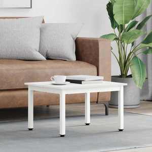 vidaXL Masă de cafea Alb 60 x 50 x 36 cm Lemn de pin masiv imagine