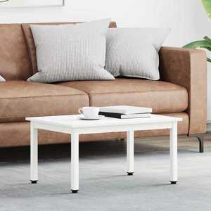 vidaXL Masă de cafea Alb 60 x 50 x 36 cm Lemn de pin masiv imagine