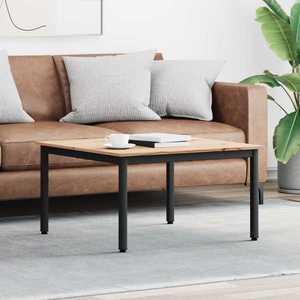 vidaXL Masă de cafea natural 80 x 80 x 45 cm Lemn de pin masiv imagine