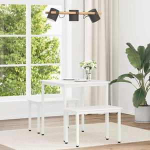 vidaXL Masă de dining Alb 70 x 70 x 75 cm Lemn de pin masiv imagine