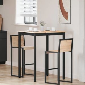 vidaXL Masă de bar natural 110 x 55 x 105 cm Lemn de pin masiv imagine