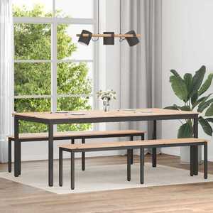 vidaXL Masă de dining natural 200 x 100 x 75 cm Lemn de pin masiv imagine
