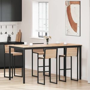 vidaXL Masă de bar natural 110 x 55 x 105 cm Lemn de pin masiv imagine