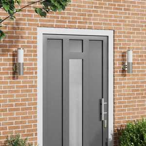 vidaXL Lumină de perete pentru exterior 2 pcs Argintiu imagine