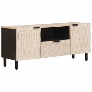 vidaXL Cabinet TV cu sertar cu ușă Finisaj Alb Spălat 105 x 33 x 46 cm imagine