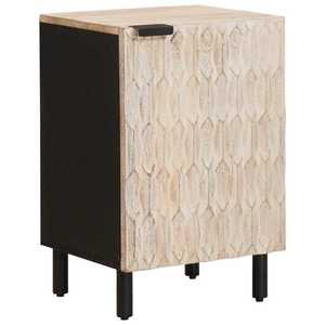 vidaXL Dulap de Baie cu raft Alb 38 x 33 x 58 cm Lemn de mango solid imagine