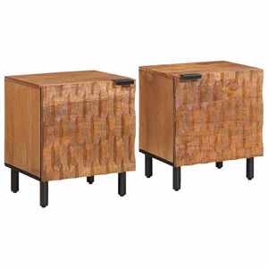 vidaXL Dulap de noapte 2 pcs Maro 40 x 33, 5 x 46 cm imagine
