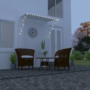 vidaXL Copertină retractabilă cu LED, crem, 200 x 150 cm imagine