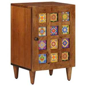 vidaXL Dulap de Baie cu depozitare cu ușă castan 38 x 33, 5 x 58 cm imagine