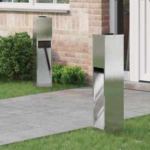 vidaXL Lampa de parcurs LED solar 2 pcs Oţel inoxidabil imagine