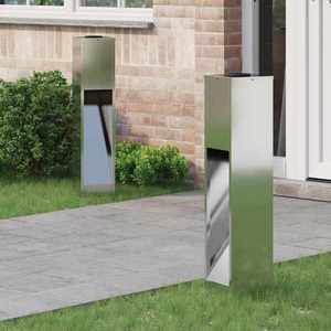 vidaXL Lampa de parcurs LED solar 2 pcs Galvanizat Galvanizat imagine